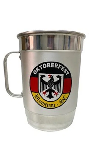 caneca aluminio termico 1l brasao