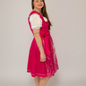 vestido avental cecilia pink feminino