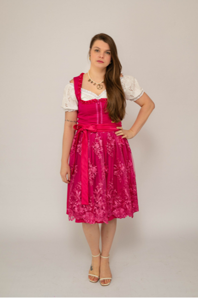 vestido avental cecilia pink