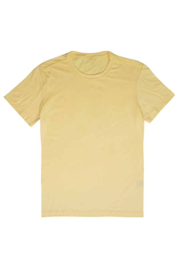 camiseta basica masc amarela frente
