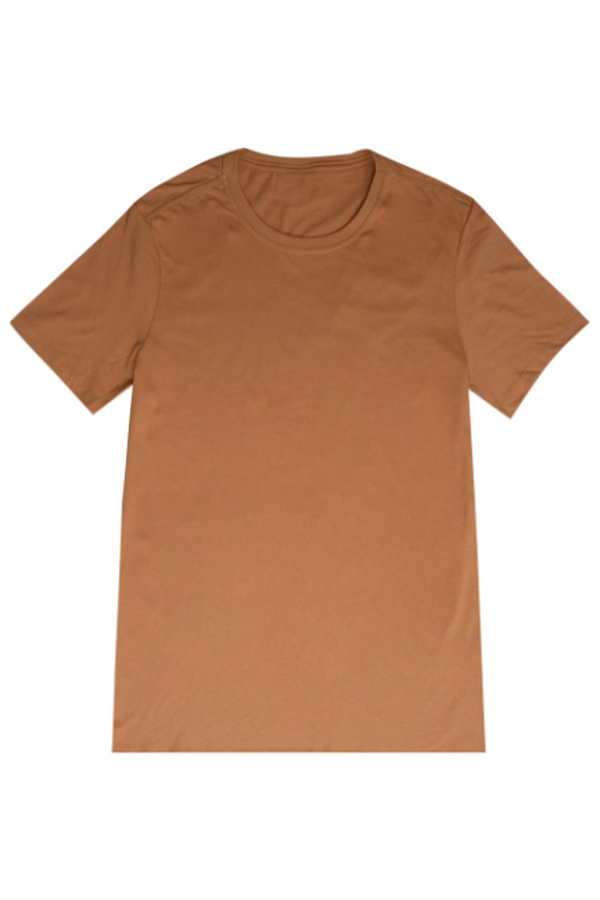 camiseta basica masc capuccino frente