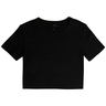 camiseta basica cropped preto frente